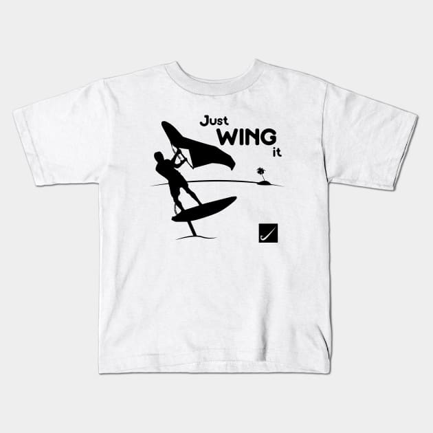 Just Wing it Kids T-Shirt by bluehair